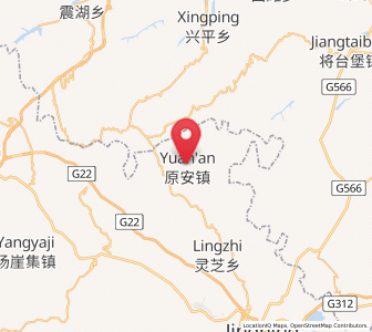 Map of Yuan’an, Gansu