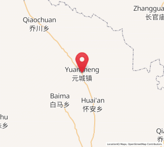 Map of Yuancheng, Gansu