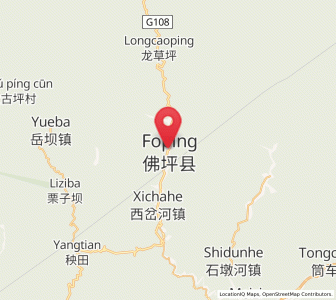 Map of Yuanjiazhuang, Shaanxi