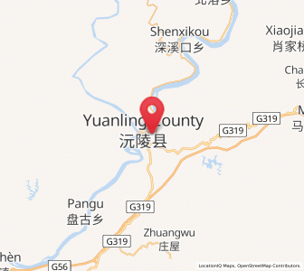 Map of Yuanling, Hunan