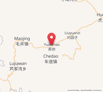 Map of Yuanmao, Gansu