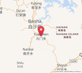 Map of Yuanmen, Hainan