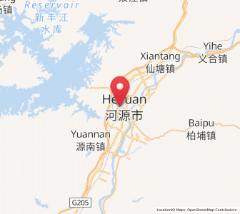 Map of Yuannan, Guangdong