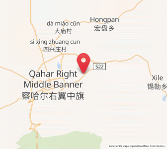 Map of Yuanshanzi, Inner Mongolia