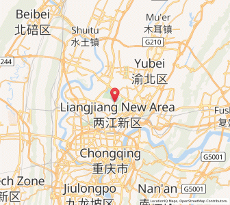 Map of Yuanyang, Chongqing