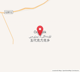 Map of Yudaikelike, Xinjiang