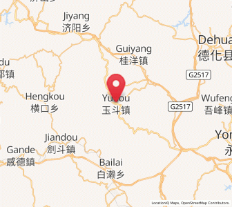 Map of Yudou, Fujian