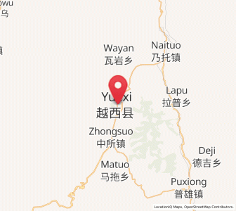 Map of Yuecheng, Sichuan