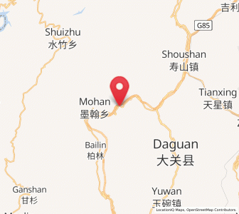 Map of Yuelejie, Yunnan
