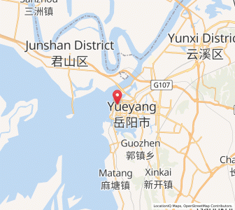 Map of Yueyang, Hunan