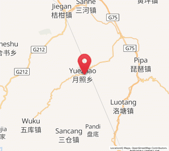 Map of Yuezhao, Gansu