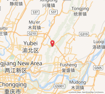Map of Yufengshan, Chongqing