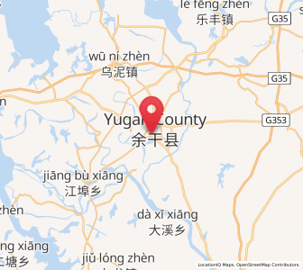 Map of Yugan, Jiangxi