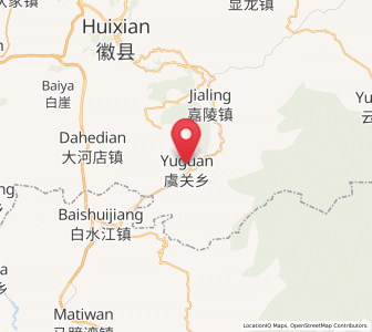 Map of Yuguan, Gansu