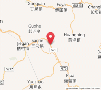 Map of Yuhuang, Gansu