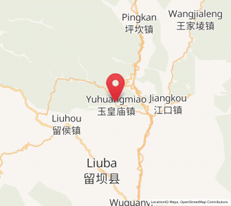 Map of Yuhuangmiao, Shaanxi