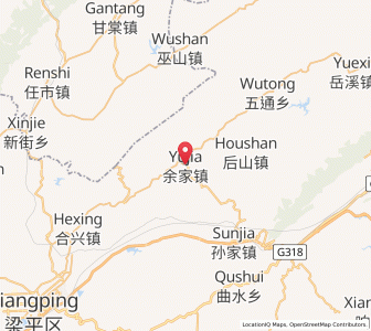 Map of Yujia, Chongqing