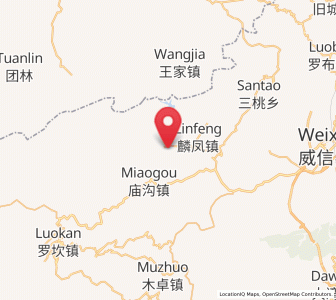 Map of Yujiazhai, Yunnan