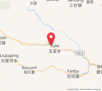Map of Yulei, Gansu