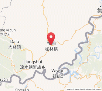 Map of Yulin, Jilin