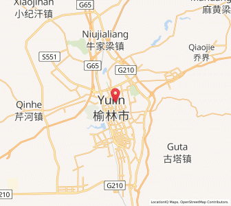Map of Yulinshi, Shaanxi