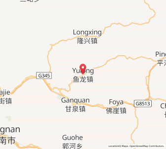 Map of Yulong, Gansu