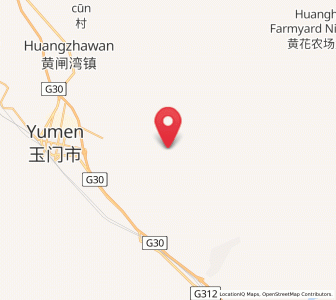 Map of Yumen, Gansu