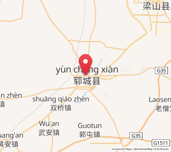 Map of Yuncheng, Shandong