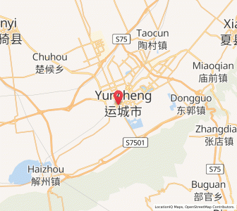 Map of Yuncheng, Shanxi