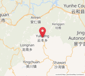 Map of Yunfeng, Zhejiang