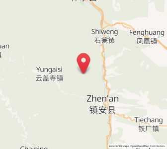 Map of Yungaisi, Shaanxi