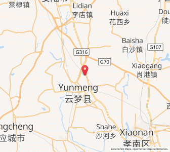 Map of Yunmeng Chengguanzhen, Hubei