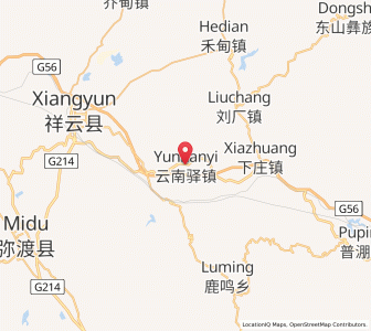 Map of Yunnanyi, Yunnan