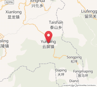 Map of Yunping, Gansu