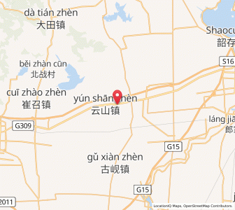 Map of Yunshan, Shandong