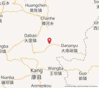 Map of Yuntai, Gansu
