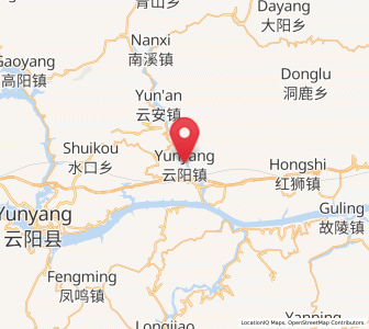 Map of Yunyang, Chongqing