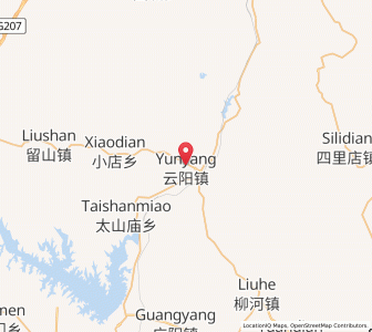 Map of Yunyang, Henan