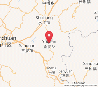 Map of Yuquan, Chongqing