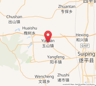 Map of Yushan, Henan