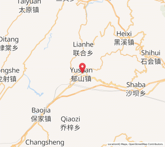 Map of Yushan, Chongqing