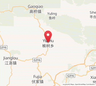 Map of Yushu, Gansu