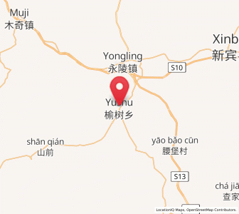 Map of Yushu, Liaoning