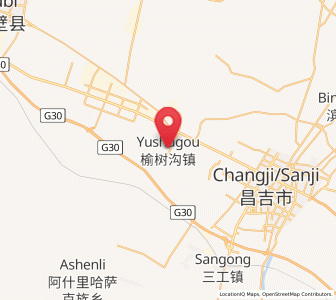 Map of Yushugou, Xinjiang