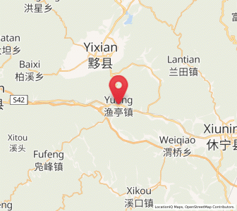 Map of Yuting, Anhui