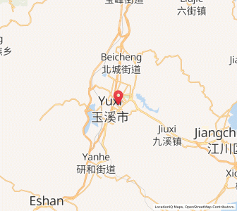 Map of Yuxi, Yunnan