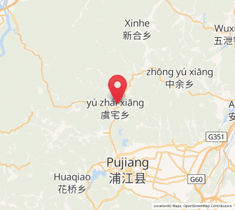 Map of Yuzhai, Zhejiang