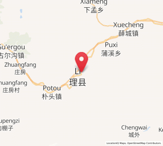 Map of Zagunao, Sichuan