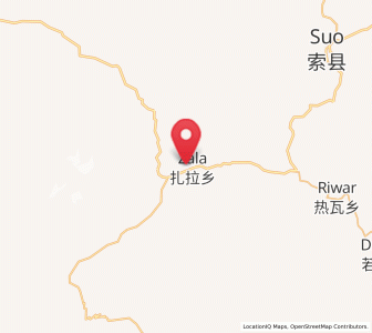 Map of Zala, Tibet