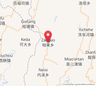 Map of Zanguoping, Hunan